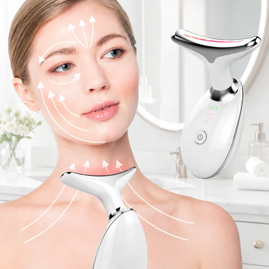 MASAJEADOR DE ROSTRO RECARGABLE CON LUZ LED