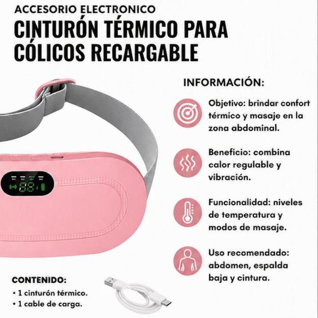 CINTURON DE ALIVIO MESTRUAL TERMICO
