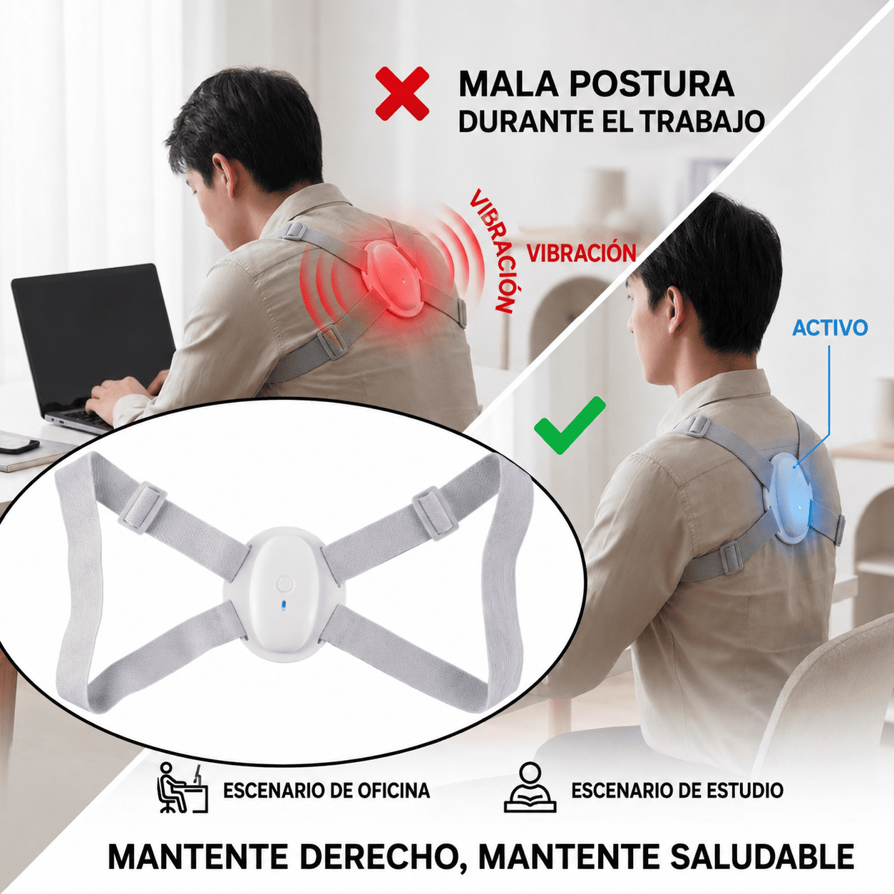 CORRECTOR DE POSTURA CON SENSOR INTELIGENTE